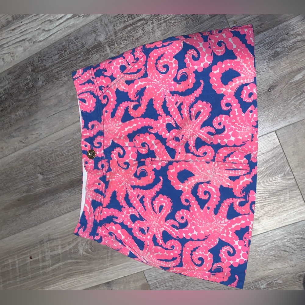 Lily Pulitzer “nicki ikat blue mocean” octopus Women’s skirt/skort